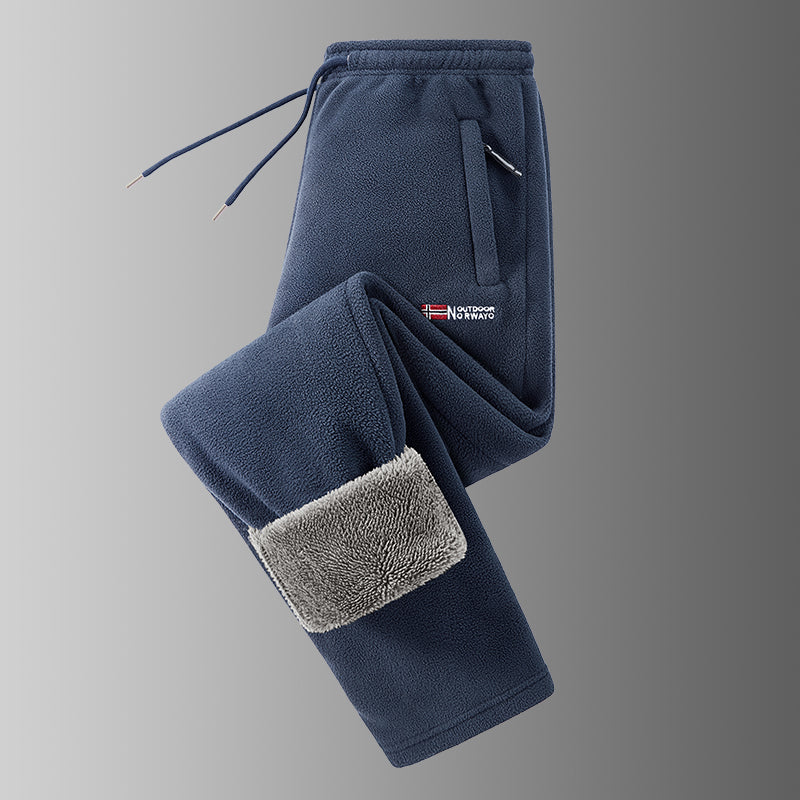 Ingolf – Mit Fleece Gefütterte Hose mit Kordelzug Und Reißverschlusstaschen