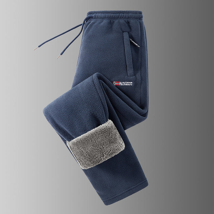 Ingolf – Mit Fleece Gefütterte Hose mit Kordelzug Und Reißverschlusstaschen