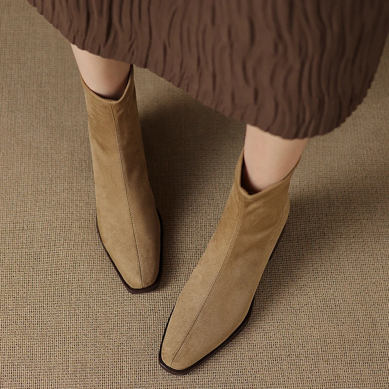 Sheley – Elegante Stiefeletten Aus Wildleder
