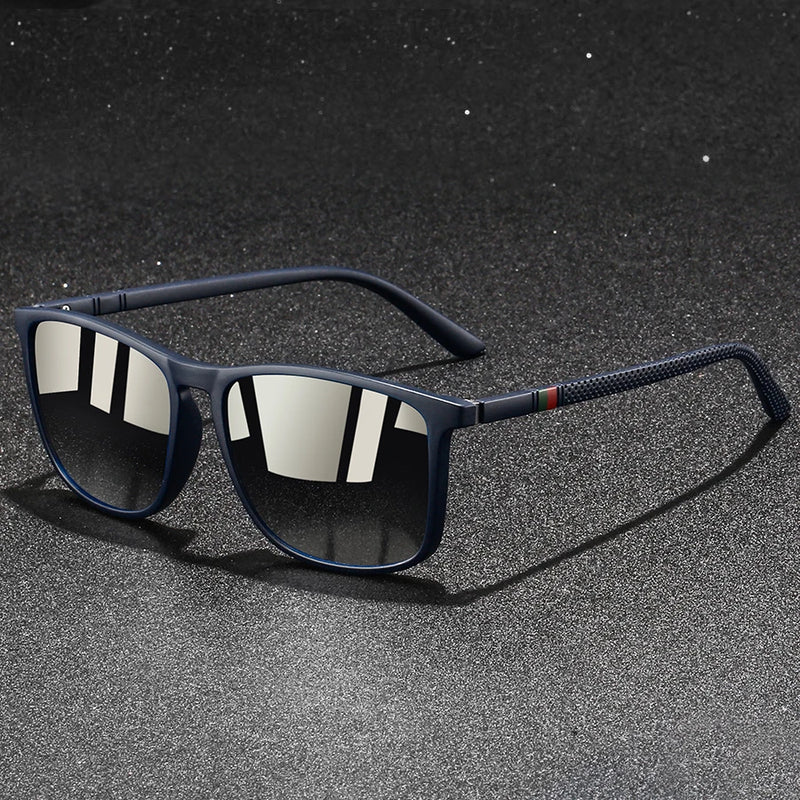 Chatioglow - Sonnenbrille mit quadratischem Rahmen und polarisierten UV-Schutz