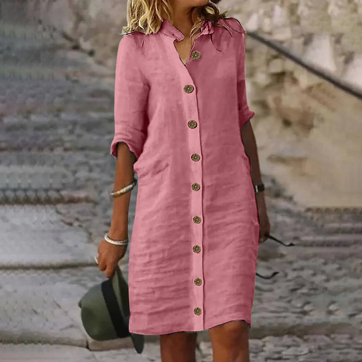 Hannika – Lässiges Midi-Hemdblusenkleid