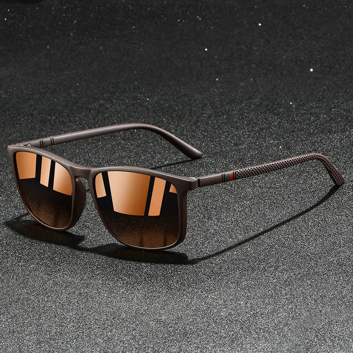 Chatioglow - Sonnenbrille mit quadratischem Rahmen und polarisierten UV-Schutz