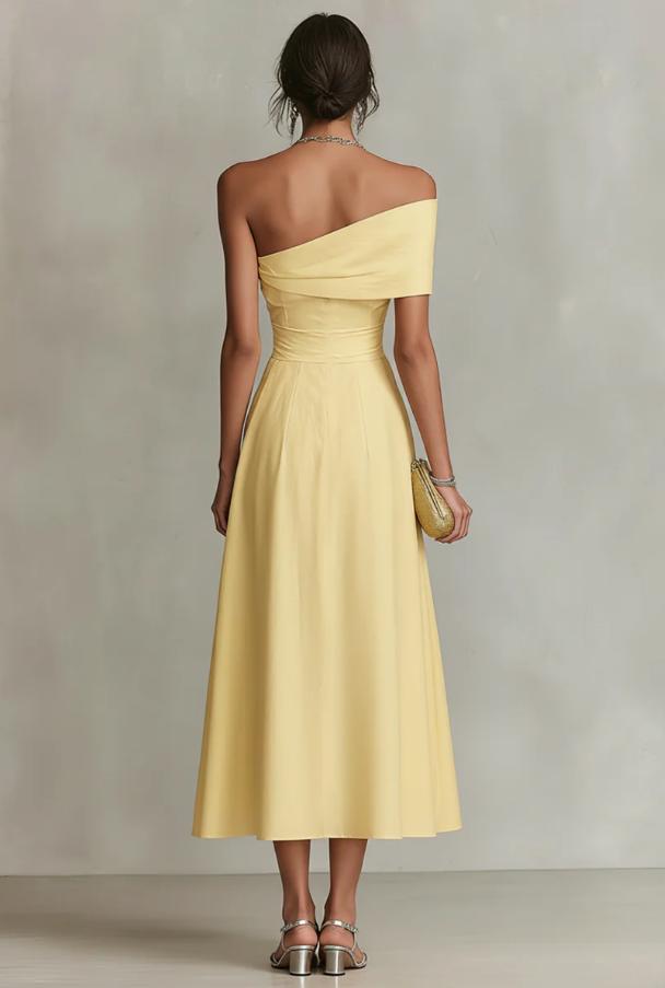 Nermin – Maxikleid mit schulterfreiem Ausschnitt