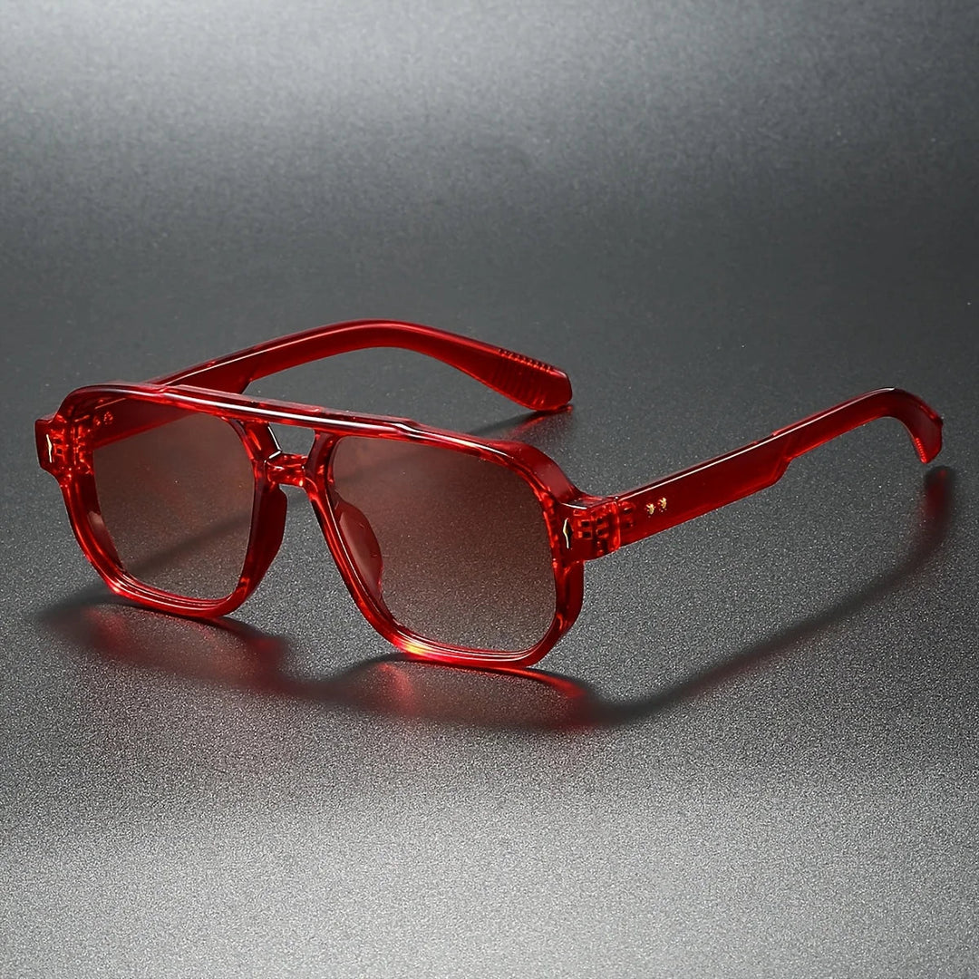LumeSight – Sonnenbrille Mit Doppelter Brücke Und Eckigem Rahmen