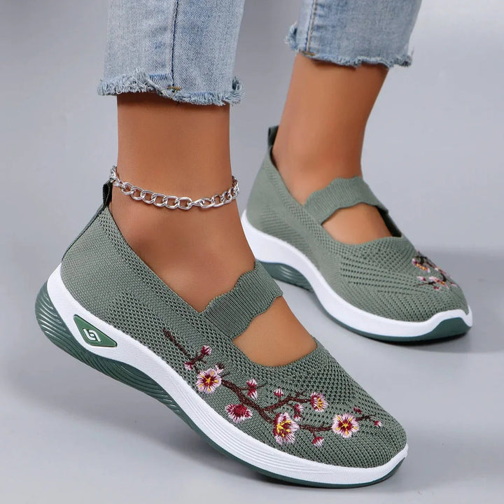 Fajon – Bequeme Turnschuhe Mit Blumenstickerei