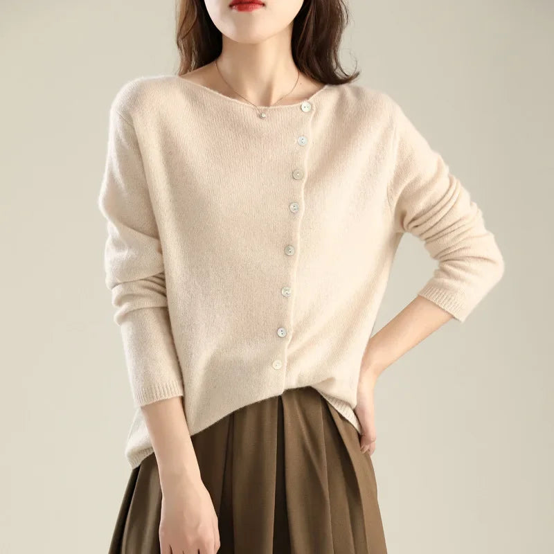 Huerta – Eleganter Strick Strickjacke Mit Knöpfen