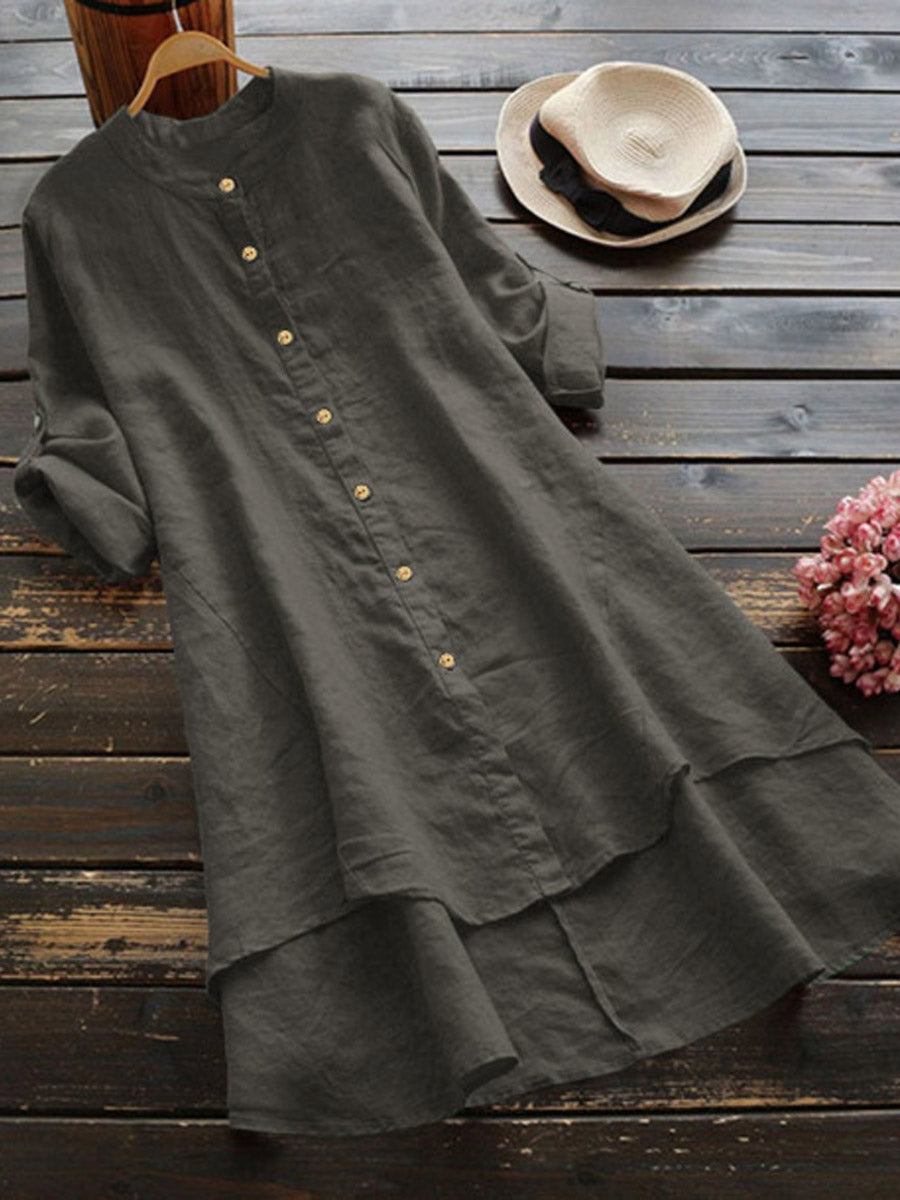 Haleena – Lässiges Hemd Kleid Aus Leinen