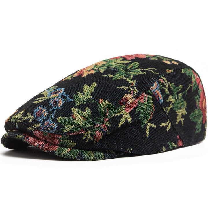 Sekou -Flache Mütze mit Blumenmuster