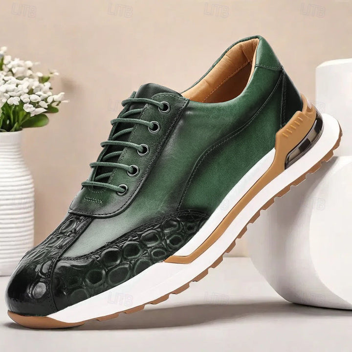Hitmayer – Schnürbare Leder Turnschuh