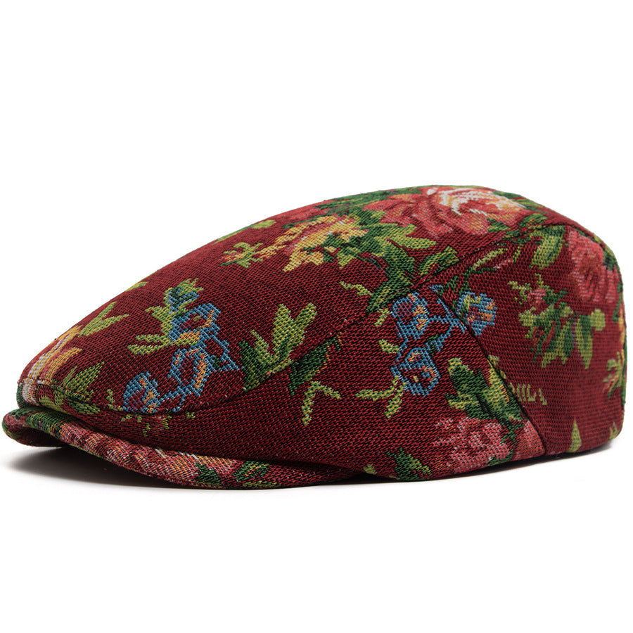 Sekou -Flache Mütze mit Blumenmuster