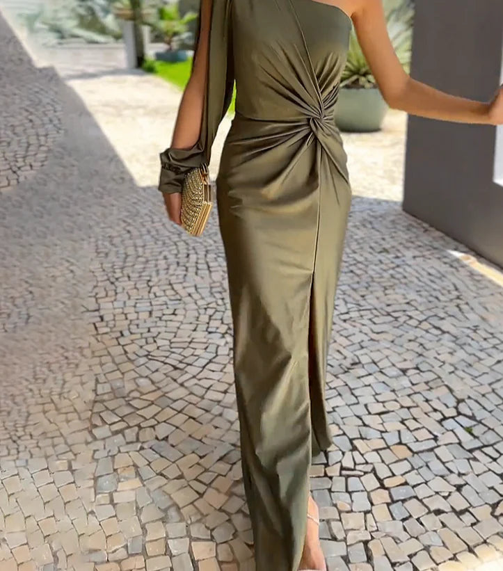Nanette – Luxus Einer Schulter Kleid