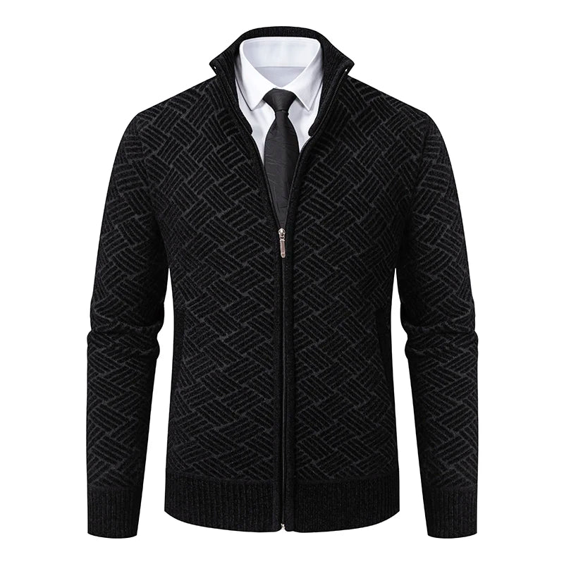 Guilherme – Grobstrickjacke Mit Reißverschluss