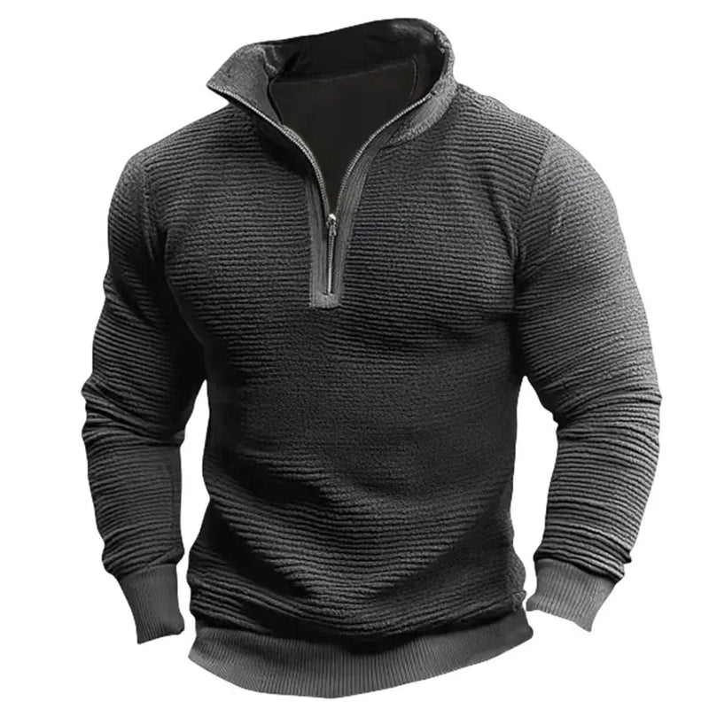 Saverio – Vintage Sweatshirt Mit Halbem Reißverschluss