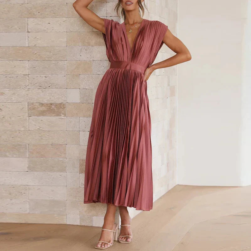 Gonny - Ärmelloses Kleid Mit Falten