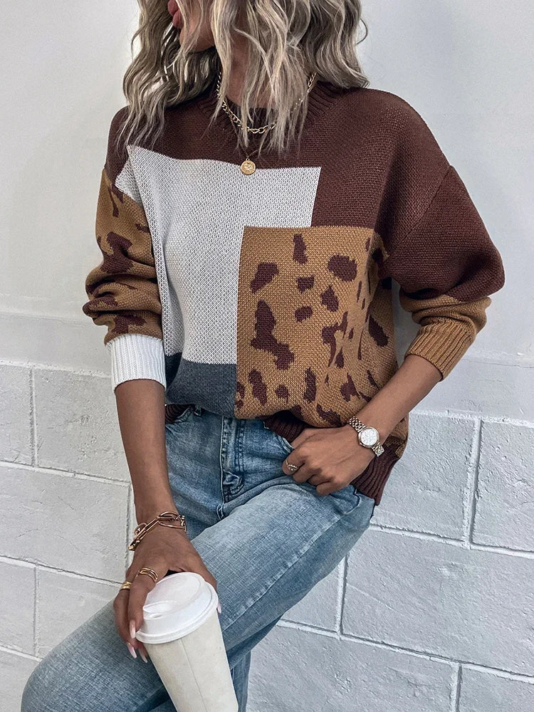 Katren – Strickpullover Mit Leopardenmuster