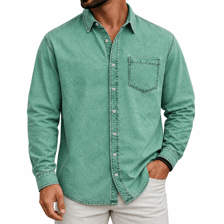 Markrem – Jeans Hemd Mit Brusttasche