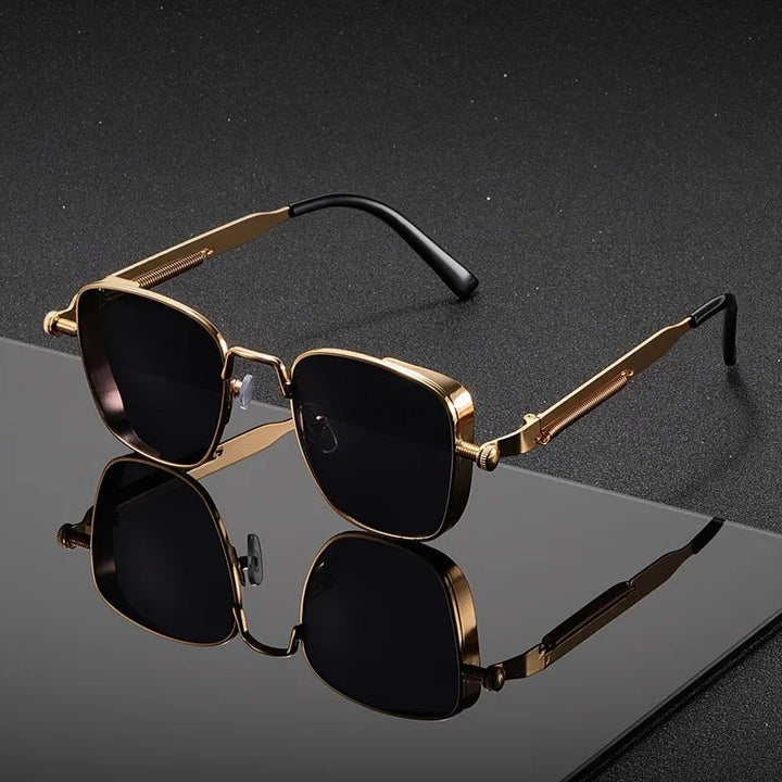 ModernGlare – Quadratische Sonnenbrille im Steampunk-Stil