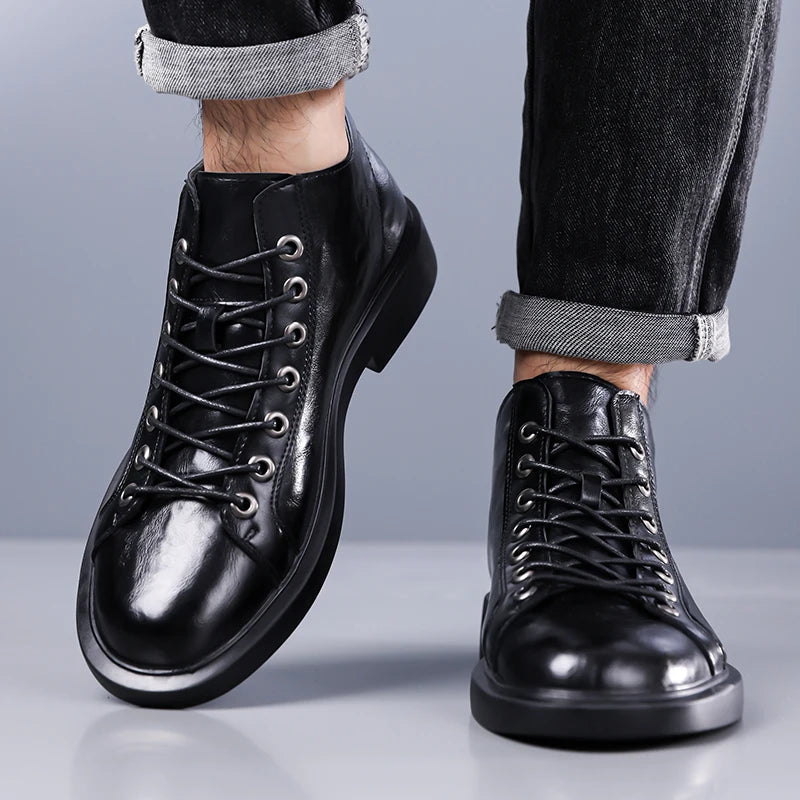 Ailton - Leder Schnürstiefel