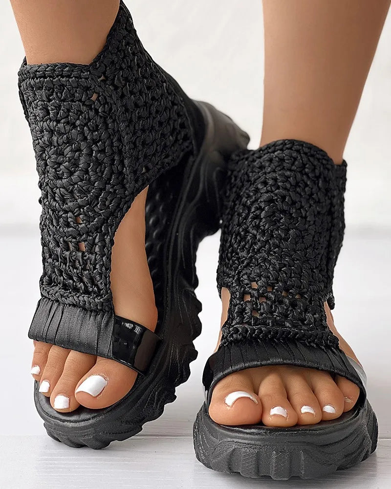 Dhita – Sandalen im Boho-Stil Aus Strick