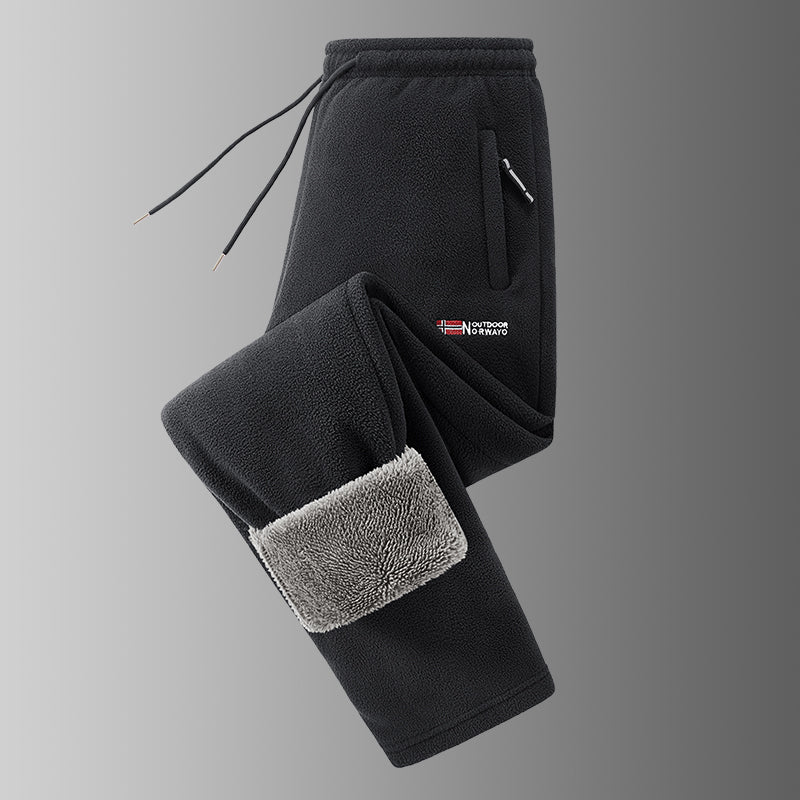 Ingolf – Mit Fleece Gefütterte Hose mit Kordelzug Und Reißverschlusstaschen