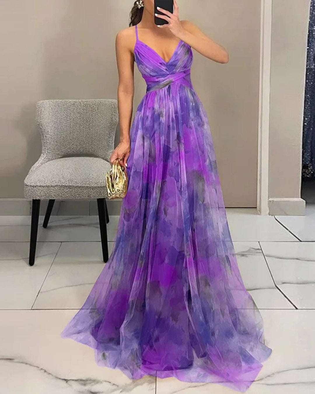 Tunika – Maxikleid Mit Blumenmuster