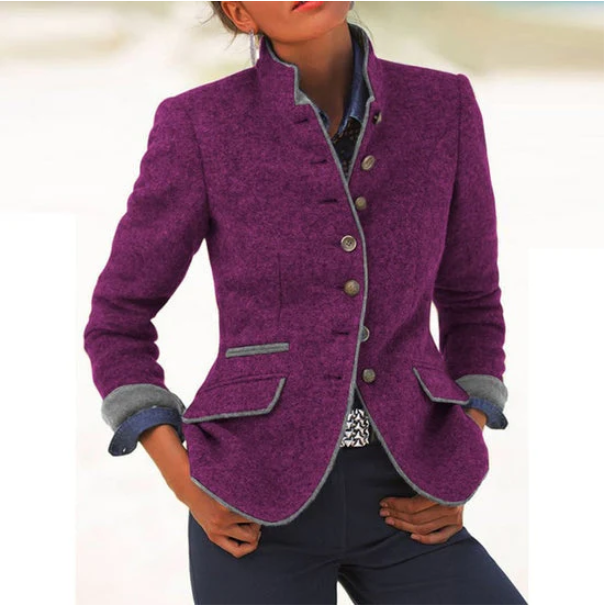 Nysha – Blazer Mit Stehkragen im Heritage-Stil