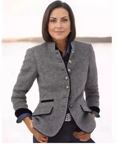 Nysha – Blazer Mit Stehkragen im Heritage-Stil