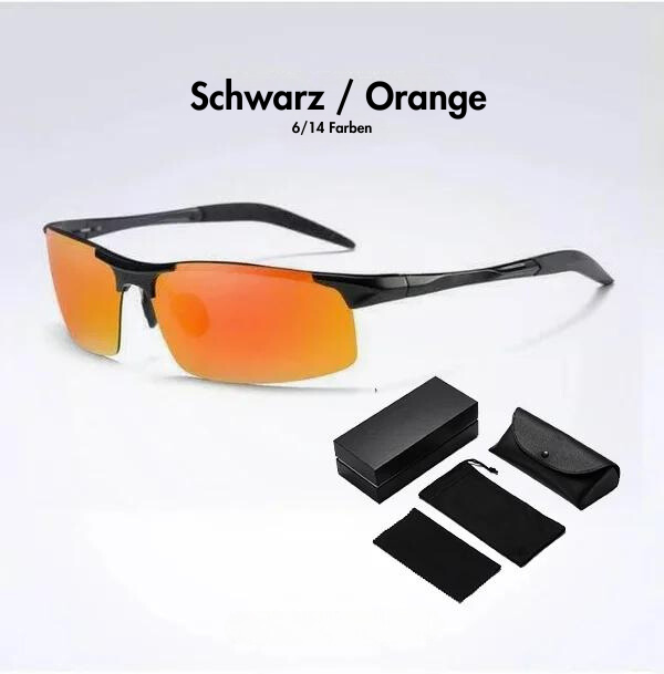 Herren-Sonnenbrille mit blendfreien, polarisierten Gläsern