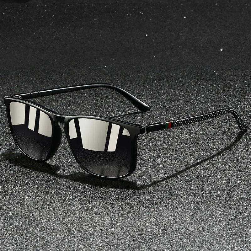 Chatioglow - Sonnenbrille mit quadratischem Rahmen und polarisierten UV-Schutz