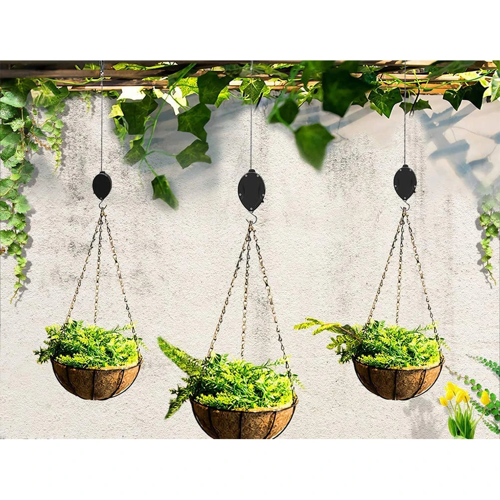 LiftBloom – Verstellbare Hängekorb Rolle Für Blumen