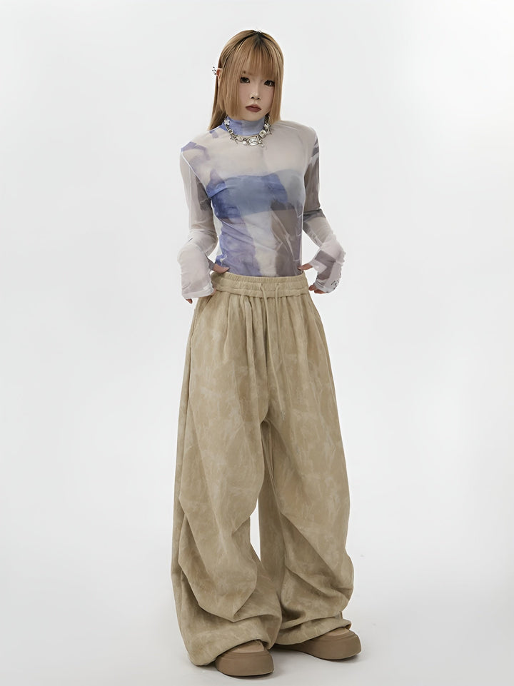 Natasia - Hosen Mit Weitem Bein Und Elastischer Taille