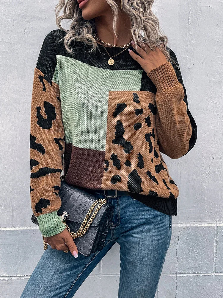 Katren – Strickpullover Mit Leopardenmuster