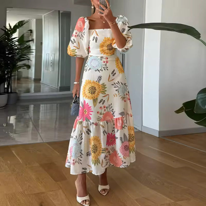 Kittina – Maxi Kleid Mit Blumenmuster