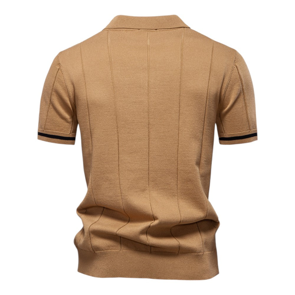 Johncena – Lässiges Polohemd Mit Reißverschluss Im Sportstil