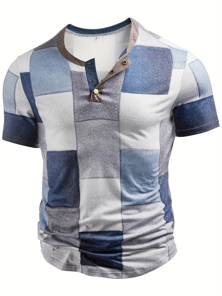 Edson - Stilvolles Hemd mit Patchwork Druck