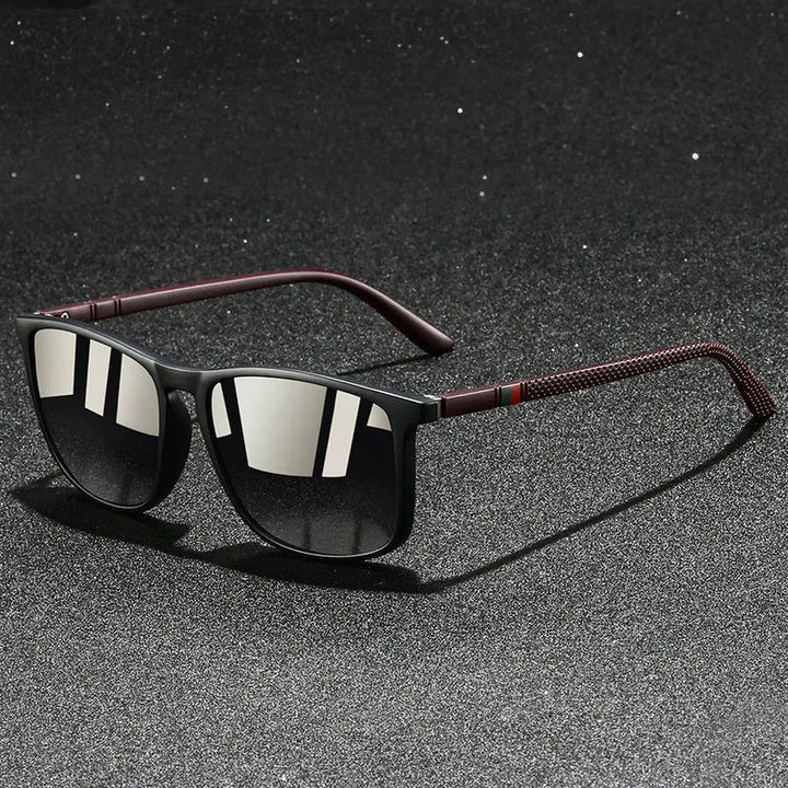 Chatioglow - Sonnenbrille mit quadratischem Rahmen und polarisierten UV-Schutz