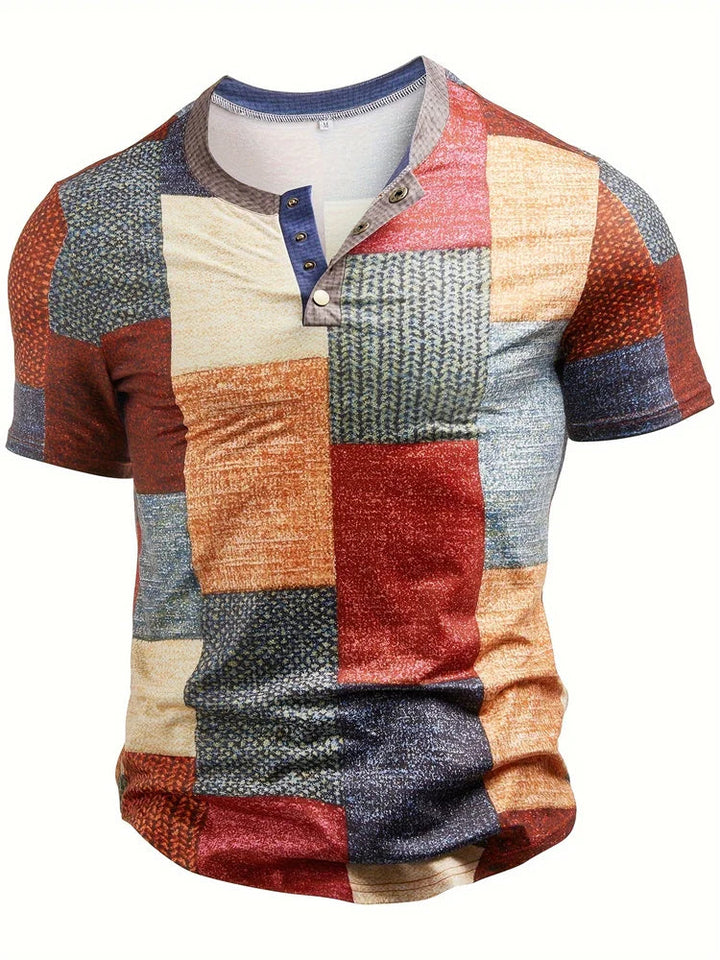 Edson - Stilvolles Hemd mit Patchwork Druck
