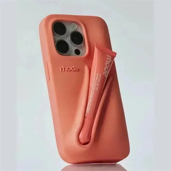 LuxeLoop – iPhone-Silikonhülle mit Lippenstifthalter