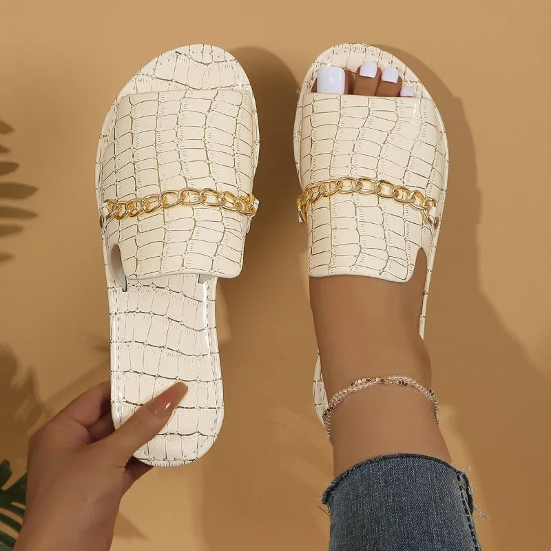 Klavdiya - Sandalen Mit Kette