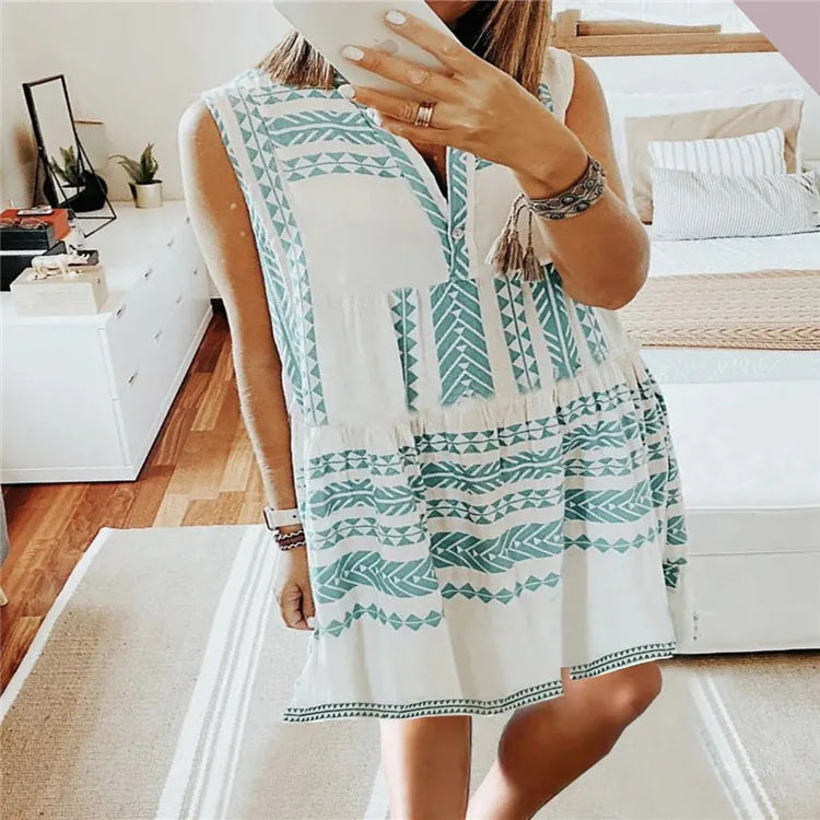 Lylah – Elegantes Sommer Kleid Mit Drucken