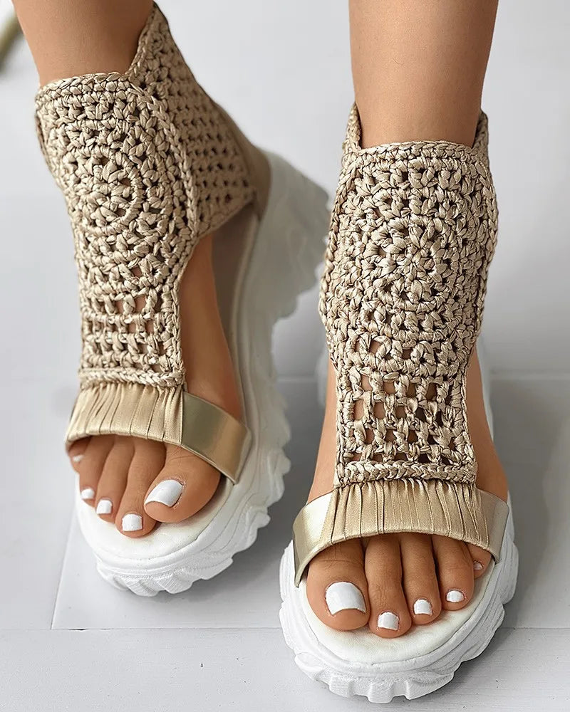 Dhita – Sandalen im Boho-Stil Aus Strick