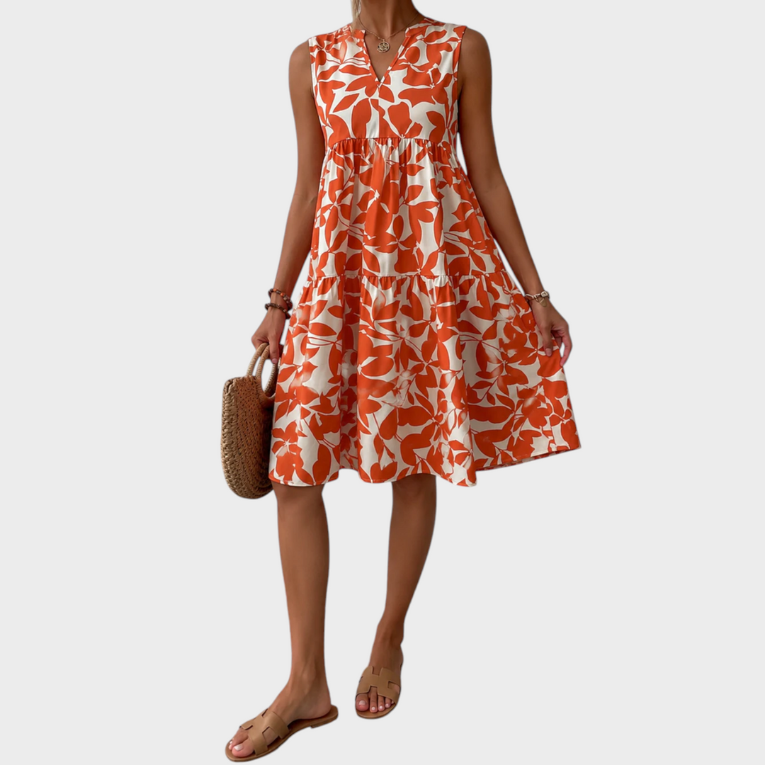 Soomin - Lässiges Sommer Kleid Mit Blumenmuster