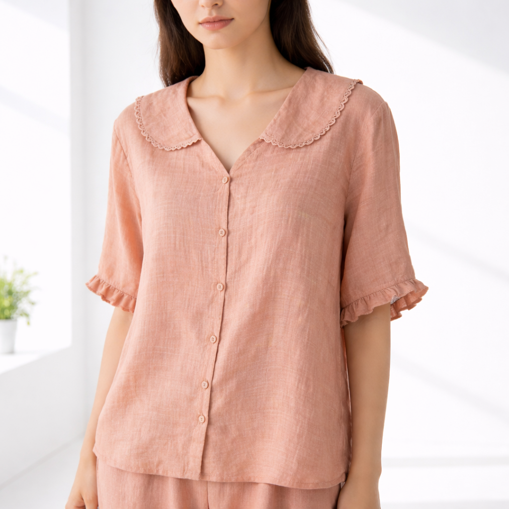 Meygan – Bluse Mit Peter-Pan-Kragen