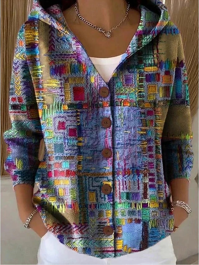 Shaharit - Eleganter Gemütlicher Strickjacke Mit Knöpfen
