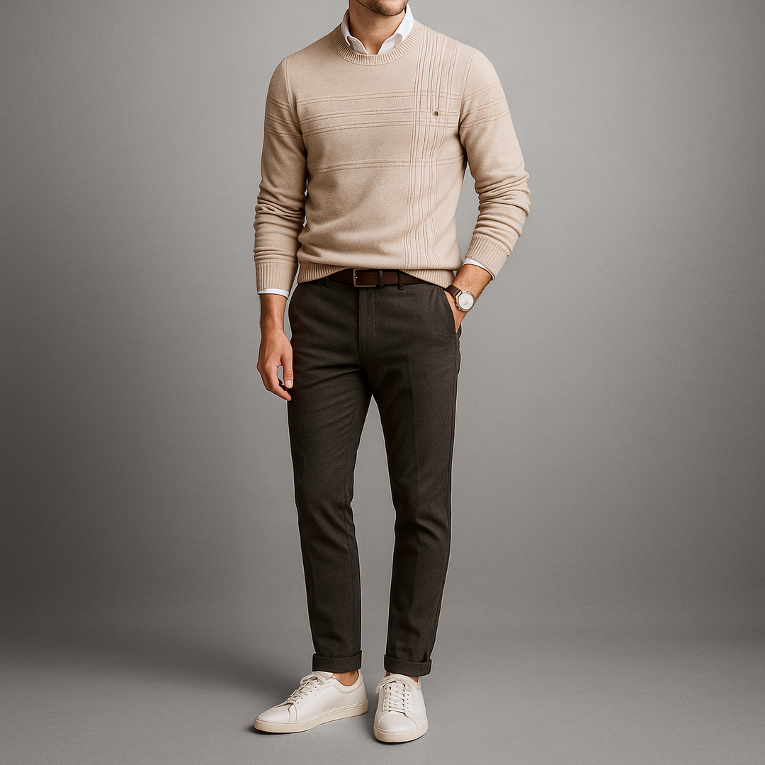 Mugur – Pullover Mit Rundhalsausschnitt