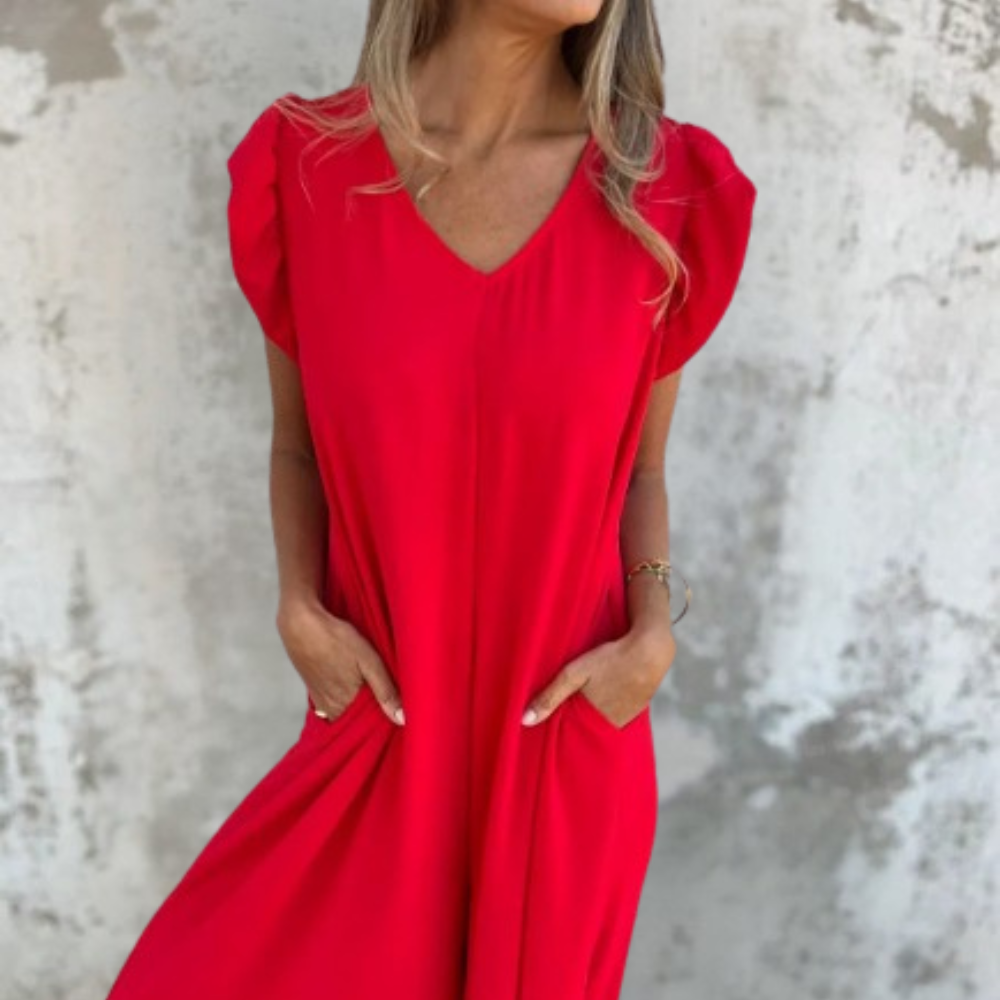 Imke - Maxikleid mit Fronttasche