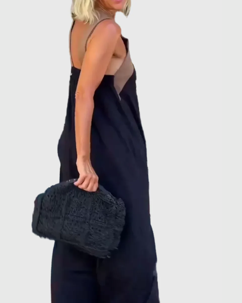 Frederikke – Elegantes Maxikleid Mit Gekreuztem Ausschnitt