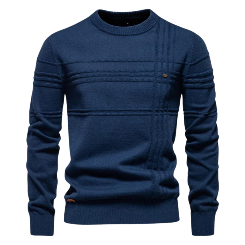 Ionel – Pullover Mit Rundhalsausschnitt Und Kreuzmuster