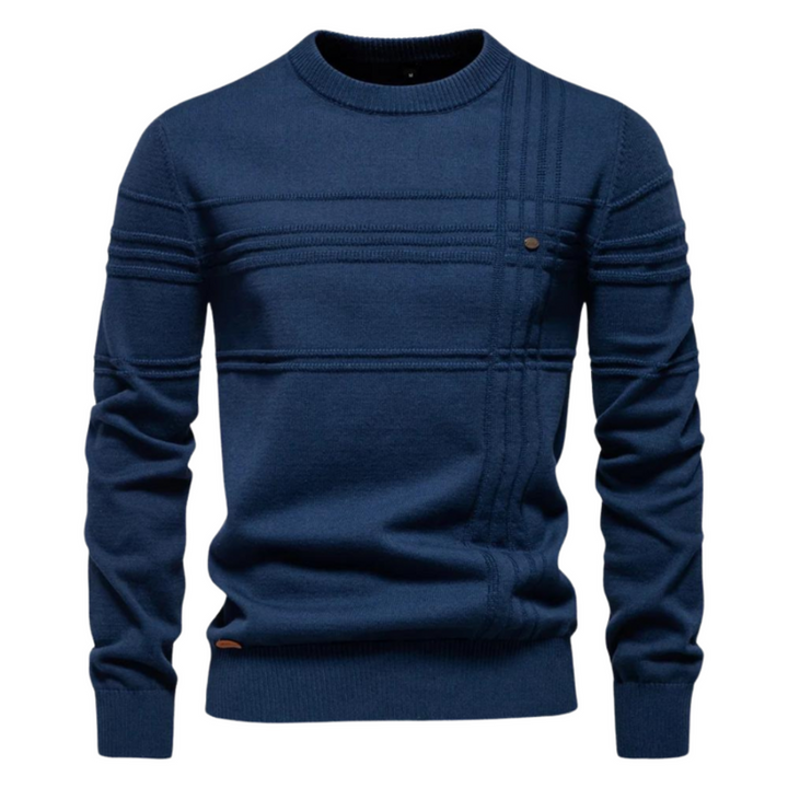 Ionel – Pullover Mit Rundhalsausschnitt Und Kreuzmuster