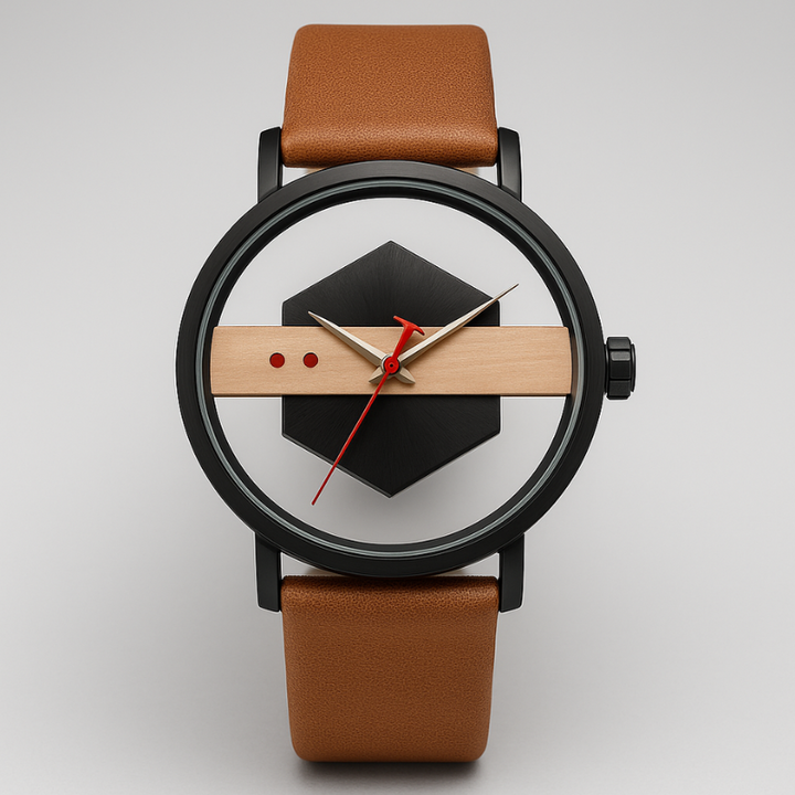 DialVorn - Uhr Mit Geometrischem Zifferblatt Und Armband